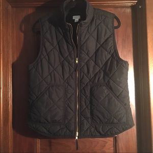 J Crew Black Puffer Vest